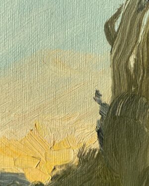 Emma Kathleen Hepburn Ferrer Instagram - Lil’ painting of some cypress trees in my father’s backyard. 
Cypress Trees
Oil on canvas board 
15 x 20 cm
@saparcontemporary 
#oilpainting #tuscany #painting #landscape #pleinair #oilpaint #painter #cypresstrees