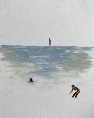 Emma Kathleen Hepburn Ferrer Instagram - Boys in the water
32x24 cm
Oil on canvas paper 
#oilpainting #painting #oilsketch