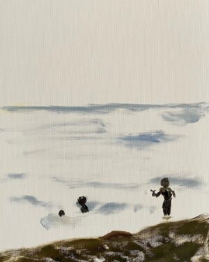 Emma Kathleen Hepburn Ferrer Instagram - Boys in the water
32x24 cm
Oil on canvas paper 
#oilpainting #painting #oilsketch