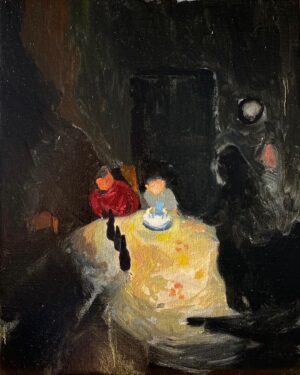 Emma Kathleen Hepburn Ferrer Instagram - ‘The Birthday Party’
#painting #painter #celebration #oil #oilonlinen #oilpaint #oilpainter #paint