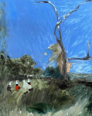 Emma Kathleen Hepburn Ferrer Instagram - The Garden Party 
Oil on jute
#painting #contemporarypainting #oilpaint #painter #paint #oilpainting