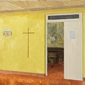 Emma Kathleen Hepburn Ferrer Instagram - Time to post a new painting. I have been painting “like I’m possessed”, as one of my classmates says of her own work, but not posting anything. This is the logical continuation of my work around religion. This particular painting is a piece about a hospital chapel- a space that I find infinitely fascinating, confusing, curious, spiritual, profound, and absurd. It is, of course, a space where religion and science meet. But it is also a place where one can witness and feel desperation. Peer in on someone else’s relationship with god, and where one might try and initiate a relationship with god- for the first time, last time, in hope, scorn, faith, or in irrefutable enlightenment. It is also a place where one might come to god for the first time, as a first resort, or for the first time in a new way, as a last resort. These spaces are intimate yet shared. I like in this painting the sensation of “peering in” on the person within. Not knowing if one can, or should enter, as one of my tutors says. The sign on the wall at the back reads “Signore, se vuoi, tu puoi, sanarmi.” This translates to a verse from Matthew 8:2 that reads “Suddenly a leper came and knelt before Him, saying, “Lord, if You are willing, You can make me clean.”
I find it interesting that the verse reads “sanarmi” - or “make me clean”, not “heal me” or “make me better”. This notion of purification, of actually rendering clean that which is impure, dirty even, as in the case of the leper, is becoming central to my work. What is clean? What is to become whole? Can purity exist with impurity? Is something more pure if it is impure? These are just some more questions driving my work. I could go on and on, as there is so much locked into this painting for me. But for now, this painting is “Cappella Ospedaliera della Cittadella della Salute di Campo di Marte”, or “Hospital Chapel of the Health Citadel of Campo di Marte”.
#painting #oilonjute #oilpainting