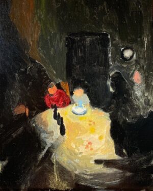 Emma Kathleen Hepburn Ferrer Instagram - ‘The Birthday Party’
#painting #painter #celebration #oil #oilonlinen #oilpaint #oilpainter #paint