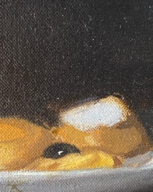 Emma Kathleen Hepburn Ferrer Instagram - ‘After the Party is Over (Still Life with Roses and Biscuits)’, 2014
Oil on Linen
44x55 cm
Framed
.
This piece is a study of the melancholy and solitude of celebration, executed as a Vanitas-reminiscent still life evoking the somberness or loneliness one feels when a party is over, particularly a party in the aftermath of which one is forced to reckon with projected social identities and constructions. The piece looks at themes such as decadence, consumption, and perishability. 
Now available through @saparcontemporary and purchasable through @artsy at link in bio!
#vanitas #stilllife #stilllifepainting #perishability #festivities #indulgence #loneliness #solitude #oilonlinen #oilpainter #oilpainting #painter #oilpaint #painting #paint