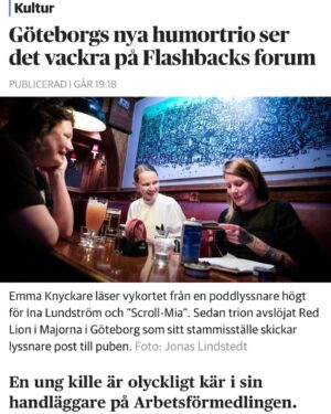 Emma Knyckare Instagram - Häromdagen @goteborgsposten och idag @dagens_nyheter ❤️ #flashbackforever