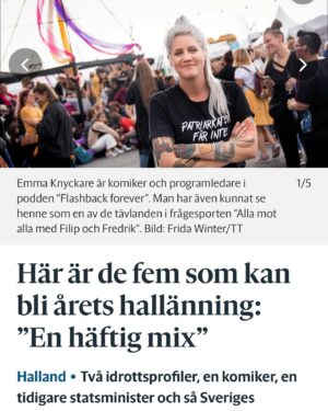 Emma Knyckare Instagram - Jojo det har viskats på stan. Att rolfstorparen och universaltramsbyxan Emma Margareta knyckare är nominerad till den mest prestigefyllda och viktigaste utnämningen i världshistorien-”årets hallänning”. Jag påbörjar nu min massiva valkampanj om att likt Bockstensmannen få vila bakom glas (i en tavla på Halmstads flygplats) grab em by the pussy! Dags att mobilisera! 

Ps: hade gärna röstat på Fridolina Rolfö- en sann hjälte, men tyvärr kommer jag rösta på mig själv. 

Pps: Carl Bildt kommer gråta och be om nåd

Länk till röstningen i bio