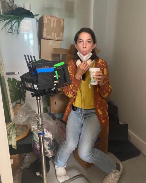 Emma Pasarow Instagram - Here are some photos from the best 7 weeks of my life. Swipe for a picture of me crying in my dad’s arms when I found out I got the part 🧡

Being a part of Along For The Ride has been quite literally a dream come true. I love Auden with my whole heart and I am so grateful to have lived inside her brain and world for a little while. @sdessen, thank you for creating the beautiful and honest world of Colby. Fia @birdabroad, I am so amazed and inspired by your kind and intentional leadership. You are my hero and I will follow you anywhere. @belmontcameli, thank you for being the best scene partner and support system. Let’s shopping cart race forever and ever.

@andiemacdowell, @katebosworth , @laura.kariuki @samiatheband @ghannelius @marcusscribner @paulkarmiryan @ricardo & Dermot, you are truly brilliant and I cannot believe I got to work with and learn from you all. 

This movie was made with so much love and joy and I’m thrilled to share it with you all. Along For The Ride is out on Netflix❤️