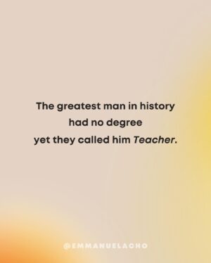 Emmanuel Acho Instagram - 1: The greatest man in history had no servants, yet they called him Master. 

2: The greatest man in history had no degree, yet they called him Teacher. 

3: The greatest man in history had no medicine, yet they called him Healer. 

4: The greatest man in history had no army, yet Kings feared Him. 

5: The greatest man in history won no battles, yet He conquered the world. 

6: The greatest man in history committed no crimes, yet they crucified Him. 

7: The greatest man in history was buried in a tomb, yet He lives today.

8: His name is Jesus. ￼

#HappyEaster #HeIsRisen