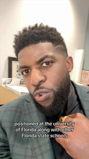 Emmanuel Acho Instagram - Wild chain of events for Florida schools and young black athletes as the representation through the DEI department is cut by Desantis. 

#florida #dei #naacp #desantis #affirmativeaction #blackathletes #studentathlete