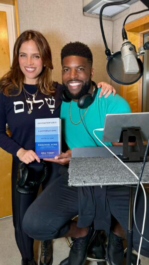 Emmanuel Acho Instagram - Jewish people are white, so they are not oppressed, right? 

Well, that would be wrong on 2 accounts. But I didn't fully learn that truth until I sat down to have an Uncomfortable Conversation. 

One of the greatest lessons we can ever learn is the difference between color and culture and how that impacts our life. 

Ask a non-Jewish person, and they’ll tell you that Jewish people are white. But in sitting down to write Uncomfortable Conversations with a Jew, with @noatishby, I’ve learned so much. Including that Jewish people don’t consider themselves white. 

Pre order now at the link in our BIO