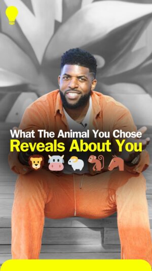 Emmanuel Acho Instagram - Let’s play a game! 

You’re going on a long journey and bring with you 5 animals: a lion, a cow, a lamb, a monkey and a horse. There are 4 stops along the way and at each stop you must choose one animal to leave behind.

**Stop and watch the video before you continue reading**

Which animal did you bring along with you for the entirety of your journey? Your answer may reveal a great deal about your life and priorities.

Here’s what each animal represents…

🦁 The Lion = Pride & Ego
🐮 The Cow = Wealth
🐑 The Lamb = Love
🐒 The Monkey = Children
🐴 The Horse = Career

I want to hear which animals you chose and in which order! Let me know below in the comment section ⤵️

#lifejourney #spiritual #newyearnewme #goals