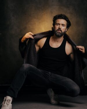 Emmett Scanlan Instagram - Got a DM off a guy called @sarakhanov late last year. He asked if I’d like to do a shoot in his studio. Taking one look at his page I said “fuck yeah, let’s pencil in the start of December”. 
I told him I was filming a tv series & there was a chance, albeit small, that I could wrap early and we could get on it.

As luck or as faith would have it filming wasn’t just wrapped early that day, it was cancelled. Meaning we had all day. 

We only needed an hour. 

Thank you brother….🙏🏻👊🏻