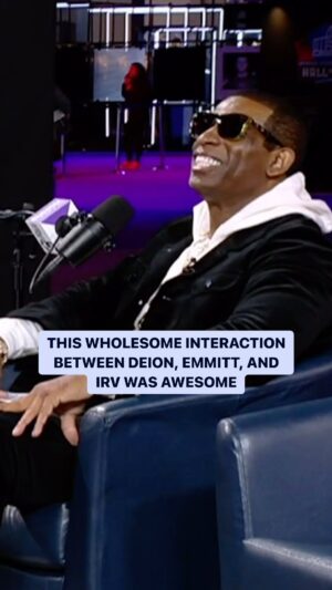 Emmitt Smith Instagram - It was all love between @deionsanders, @michaelirvin88, and @emmittsmith22 when they crossed paths to appear on the @richeisenshow