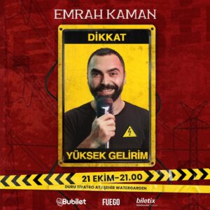Emrah Kaman Instagram - Gösterilerimiz artarak devam ediyor 🎉 Biletler 🎫 @bubiletcomtr ve @biletix’ te
Not: 19 Ekim İzmir/Bostanlı’ya ek bir gösteri daha koyduk, ilginize teşekkürler