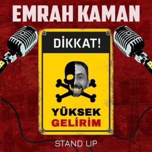 Emrah Kaman Instagram - Huzurlarınızda stand up gösterimin afişi!
“Yüksek GELİRİM!”⚡️
2 perde.. 90 dakika…
Biletler için link bio’da…
Afiş tasarım; @vesileturkmenn