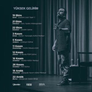 Emrah Kaman Instagram - Sevgili arkadaşlar, çok heyecanlı ve mutluyum; işte 2022 oyun takvimimiz 😍💥🔥❤️
Eğer dikkatli bakarsanız arada sürpriz şehirler de var. 🤩🇹🇷✈️
Yandaki videodaysa sizinle gösteriyi yazarken esinlendiğim karakteri, idolümü paylaşıyorum. ❤️👑
Görüşmek üzere, çok sevgiler