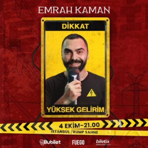 Emrah Kaman Instagram - Gösterilerimiz artarak devam ediyor 🎉 Biletler 🎫 @bubiletcomtr ve @biletix’ te
Not: 19 Ekim İzmir/Bostanlı’ya ek bir gösteri daha koyduk, ilginize teşekkürler