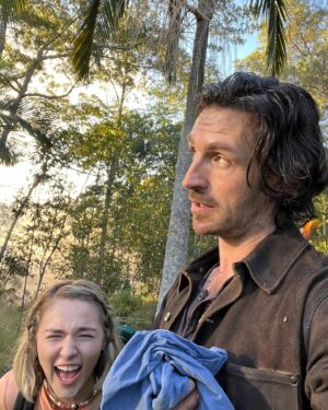 Eoin Macken Instagram - There was/is/shall be a bush fire in tomorrow’s episode of La Brea (episode 4 if my math hasn’t failed me yet), and myself and on screen daughter who respects me greatly @_zyra_g took it, and me, very seriously. (There was a smell alright…..) @nbc @peacock @universaltv - #labrea