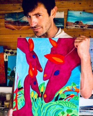 Eoin Macken Instagram - Exhibit A: My mom painted this for my sister and I stole it cos I like it more. 
Exhibit B: Whenever I’m asked where any of my out-there ideas come from I’ll lead you to my mom’s painting studio and let you stay awhile.