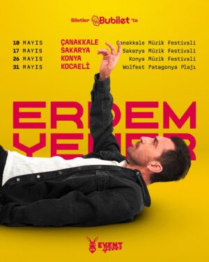 Erdem Yener Instagram - Erdem Yener yenilenen eğlenceli repertuarıyla şehrine geliyor. 👊🏻

Biletler Bubilet’te! 🎫