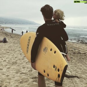 Eric Balfour Instagram - Today was magic. We all went to the beach, the baby came, we met Oli's little buddies from school. We surfed forever. Oli didn't want to get out of the water. Erin just kept looking at me and saying, "I've never seen you this happy." She's right.