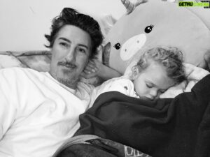 Eric Balfour Instagram - This is what obsession looks like. My son fell asleep 30 minutes ago. I just stayed in his bed and stared at him, counted strings of his hair, timed the length of each deep breath he takes... Obsessed. 

Pay no mind to the squishmallow creeping.