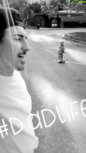 Eric Balfour Instagram - My little skater punk! Right after this he threw is scooter at a car that rolled past us too fast. I was so proud. 🤘🏽#Dadlife #Skater