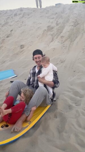 Eric Balfour Instagram - It's sand dune sledding season at the beach! Made a video like these two years ago during the pandemic. Had to make a new one with the Romeo. #Dadlife #beachlife #holidayseason