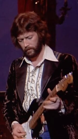 Eric Clapton Instagram - Eric Clapton and Robbie Robertson of The Band trading guitar solos in “Further On Up The Road” following Clapton’s guitar strap difficulties (1976).