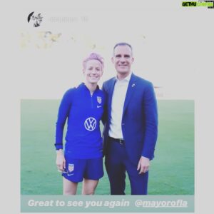 Eric Garcetti Instagram - Great to see @uswnt yesterday getting ready for tonight's game. Congrats again on all that you have achieved and all that you stand for. LA loves you and is proud of the southern California roots, connections, and teams you are a part of. #TeamUSA. Congrats again! #champions