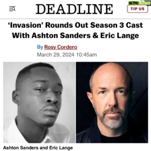 Eric Lange Instagram - So incredibly grateful to be back to work, and even more so with this fantastic group! # Invasion @appletv. https://deadline.com/2024/03/invasion-season-3-cast-ashton-sanders-eric-lange-1235871794/