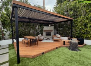 Eric Lange Instagram - I designed this deck/pergola myself and we had it put in during covid. It was gorgeous new, but time and dirt and trees and stains had gotten the best of it. 

When I’m not working I love a good project. So. Pressure-washed it. Got on my literal hands and knees with a rotary sander and sanded it. Grabbed a roller and a pole and sealed it. 

It was a long process, I can barely walk… but damn… still feels good to get the job done yourself.