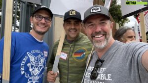 Eric Lange Instagram - Actor friends! I walked with the WGA today and, I have to say, it's kind of like a party of old friends, new friends and people you've wanted to meet... and you also just happen to be holding signs. It's truly an inspiring thing to see these unions supporting each other and I urge all of you to take a couple hours or do a shift and come out and support the cause. We're all in this together. #wgastrong @wgawest @wgaeast