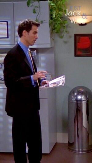 Eric McCormack Instagram - “Just put the junk in the cup” can apply to your everyday life, too.

This week on #JJAW @SeanHayes and @eric_mccormack are discussing Episode 211, Seeds of Discontent with @megynpriceless, who plays Will’s first girlfriend, Claire. 

Listen to the new episode now at the link in our bio!