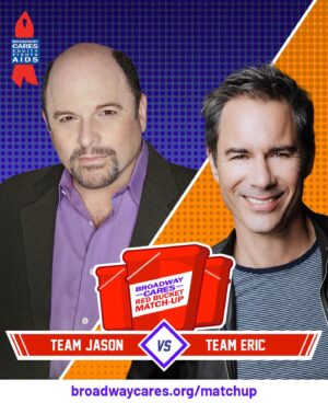 Eric McCormack Instagram - Hey everyone, my pal-slash-arch-enemy @jalexander1959 and I are going live on IG tomorrow April 12th at 12 pm (PT). We’re gonna talk theater, TV and the amazing work being done by #BroadwayCares and the Red Bucket Challenge. Join us! And go to BroadwayCares.org/Eric to donate
