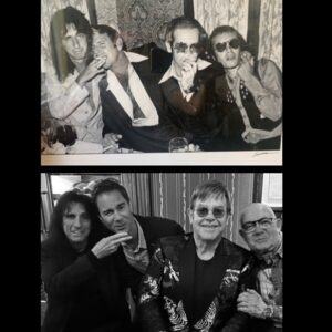 Eric McCormack Instagram - Bernie Taupin’s 21st Birthday and, last night, his 71st. Fifty years later and I got to be Paul Lynde! Fifteen-year-old me would be losing his mind! @bernietaupinofficial @eltonjohn @alicecooper @davidfurnish