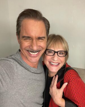 Eric McCormack Instagram - The incomparable @pattilupone TWICE in one week! Thanks for coming to @thecottagebroadway, m’lady. Eighteen year old me is in complete disbelief. ❤️