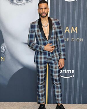 Eric West Instagram - What an honor to attend the premiere of @primevideo #IAmCelineDion! An honor to see the living legend @CelineDion in person. 

Thanks for a fun night @Orfeh! @KellyClarkson! Thanks for the compliment and conversation. #TipOfMyTongue. @nicolaparish you’re the 👑👑

Outfit: Vintage @davidhartnyc suit and @prada shoes

Photos: @cindyord @royrochlin (THANK YOU!) @gettyimages.
