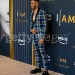 Eric West Instagram - What an honor to attend the premiere of @primevideo #IAmCelineDion! An honor to see the living legend @CelineDion in person. 

Thanks for a fun night @Orfeh! @KellyClarkson! Thanks for the compliment and conversation. #TipOfMyTongue. @nicolaparish you’re the 👑👑

Outfit: Vintage @davidhartnyc suit and @prada shoes

Photos: @cindyord @royrochlin (THANK YOU!) @gettyimages.