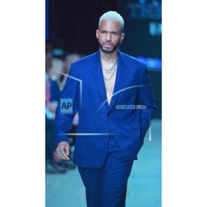 Eric West Instagram - What a long week! Walked the runway, went to the @onelovemovie premiere, @nyfw opening and the @primevideo #UpgradedMovie premiere! 

“One Love” premiere outfit: 
Coat: @ahluwalia 
Turtleneck: @gucci
Pants: @amiri 
Boots: @calvinklein 

“Upgraded” premiere outfit:
Jacket and pants: @monfrere