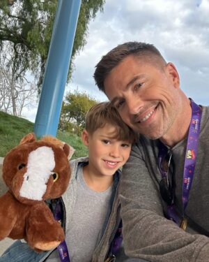 Eric Winter Instagram - Big thank you to @legolandcalifornia for hosting us yesterday! The kids had the best time and we will definitely be back for their newest land opening this spring… DINO VALLEY! #legoland #dinovalley #legos