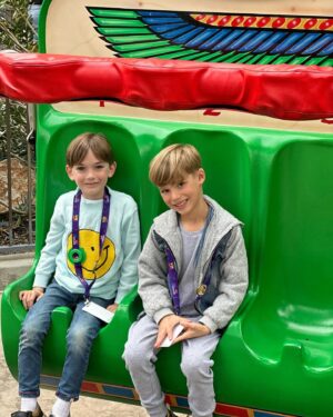 Eric Winter Instagram - Big thank you to @legolandcalifornia for hosting us yesterday! The kids had the best time and we will definitely be back for their newest land opening this spring… DINO VALLEY! #legoland #dinovalley #legos