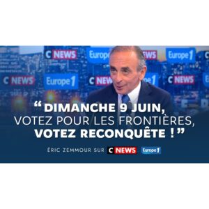 Éric Zemmour Instagram - 📺 Dimanche 9 juin, votez pour les frontières, votez Reconquête !

J’étais ce matin l’invité de CNews et Europe 1. Regardez mon entretien sur YouTube : https://youtu.be/FK7G5BAkgvw?feature=shared

#JeVoteReconquête #Européennes