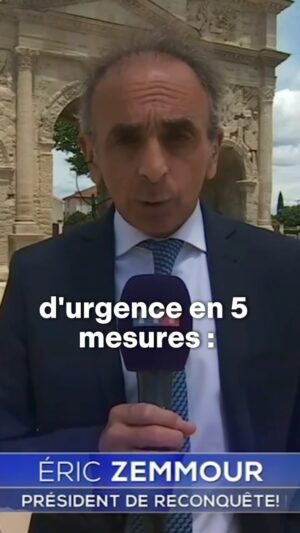Éric Zemmour Instagram - Votez Reconquête dimanche 30 juin pour exiger ces 5 mesures d’urgence applicables immédiatement.

J’étais ce midi en direct d’Orange au JT de TF1.

#LeCourageDeLaVérité