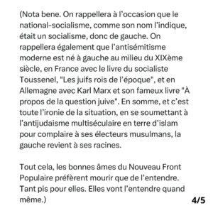 Éric Zemmour Instagram - Ah, en lisant ces lignes, les islamo-gauchistes vont ricaner, les communistes vont hurler et les socialistes s’indigner. Soit. Nous avons l’habitude, et j’ai dit que le rôle de Reconquête, dans cette campagne, serait de dire toute la vérité que personne d’autre n’ose dire. Nous tenons parole.