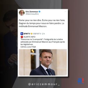 Éric Zemmour Instagram - #Macron #Legislatives
