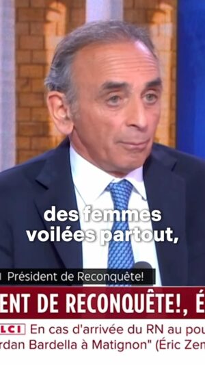 Éric Zemmour Instagram - Il n’y a pas de brassage, de métissage ou de créolisation de la population française. 

Il y a un remplacement. Je l’ai vu à Tulle il y a quelques jours : au marché, j’ai vu des femmes voilées partout, en plein cœur de la Corrèze !

#legislatives2024 #JeVoteReconquête