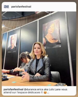 Erica Durance Instagram - My Lois Lane! Seeing Smallville’s @durance.erica at Paris Fan Festival was the best part! She’s still just as quick and beautiful inside and out 🤩 @goughalfred @miles_millar @themichaelrosenbaum @tomwelling @talkvillepodcast