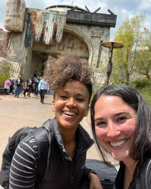 Erica Luttrell Instagram - More of these two nerds entering Star Wars: Galaxy’s Edge. Baaaaaaaaaah!!!