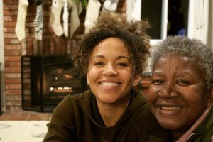 Erica Luttrell Instagram - Just me and Moms last night bein’ all fireplacey.
